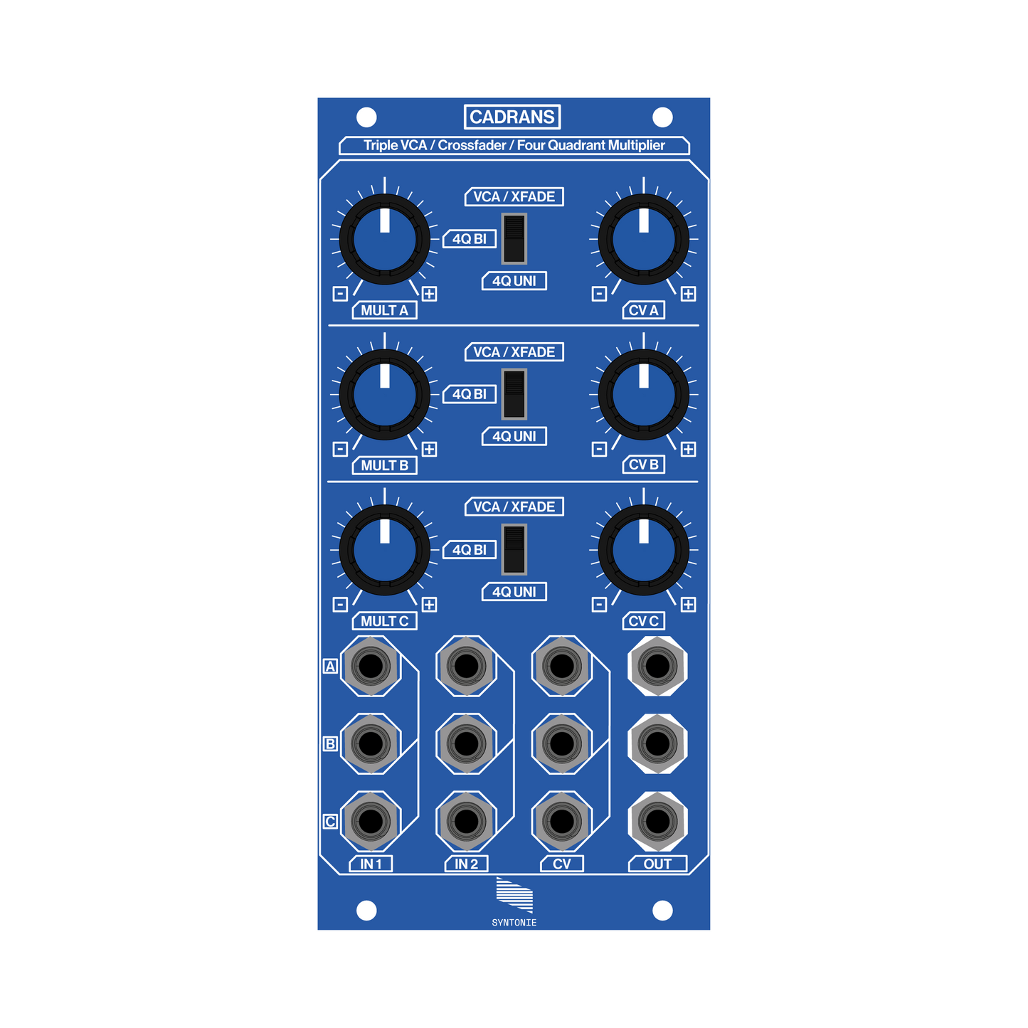 Cadrans - Triple VCA/Crossfader/Four Quadrant Multiplier